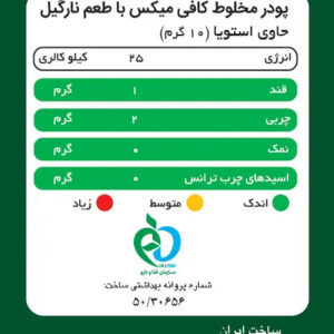 کافی میکس با پودر شیر نارگیل بدون قند پپتینا (شیرین شده با استویا)