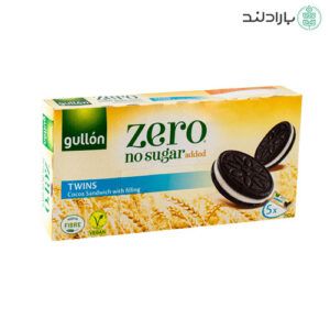 بیسکویت دوقلو شکلاتی بدون قند کرم وانیلی