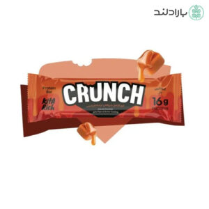 پروتئین بار کرانچ کرم کارامل با روکش کره بادام زمینی
