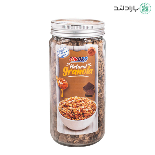 گرانولا شکلات و فندق شیشه ای جوپرو