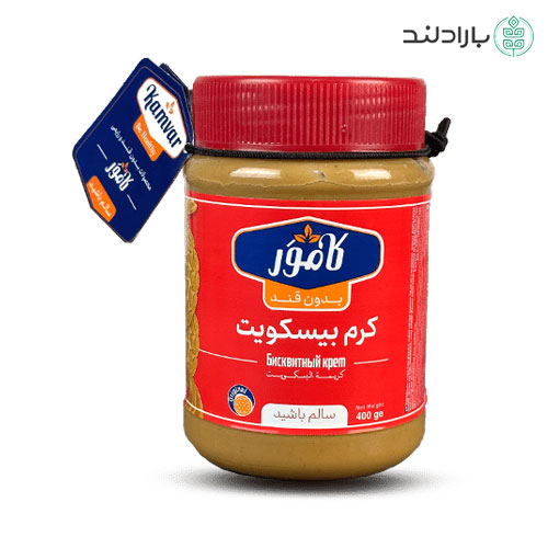 کرم بیسکویت بدون قند کامور - 400 گرم 1 کرم بیسکویت بدون قند